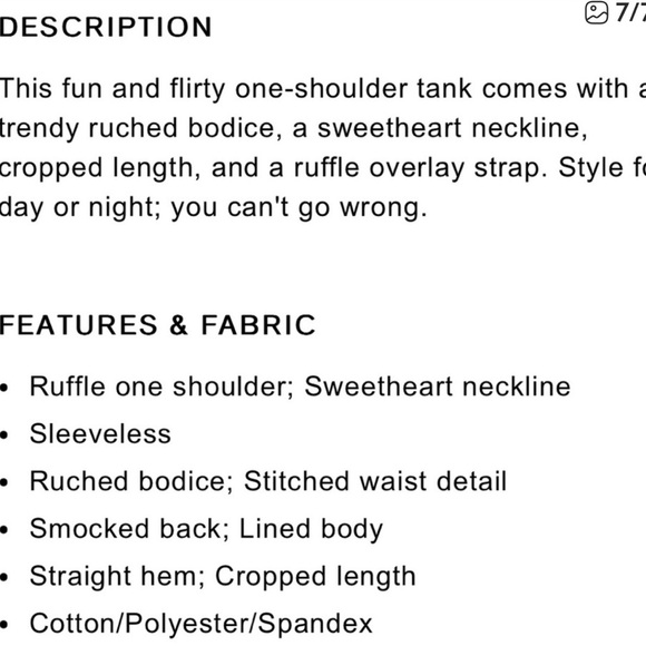 Express Olive One-Shoulder Ruffle Crop Top - Picture 6 of 6